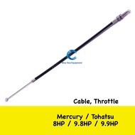 Throttle Cable 8HP / 9.8HP / 9.9HP Mercury &amp; Tohatsu Outboard - 3B2-63600-1 / 804898