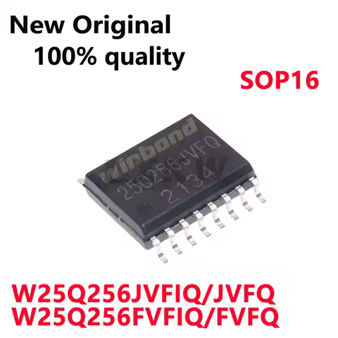5/PCS New Original W25Q256JVFIQ W25Q256JVFQ W25Q256FVFIQ W25Q256FVFQ SOP16 FLASH memory chip In Stoc