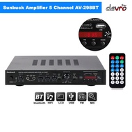 AUDIO AMPLIFIER BLUETOOTH DAC HOME STEREO 5 CHANNEL - SUNBUCK AV-298BT - ERCHIARA SHOP