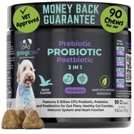 Googipet Premium 3 in 1 Probiotics for Dogs - 6 Billion CFU's Probiotic, 11 Strains of Prebiotics & 