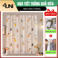 Rèm dán tường họa tiết Trắng quả dứa nhà 4UNI rèm dán tường không cần khoan đục rèm cản sáng rèm chố