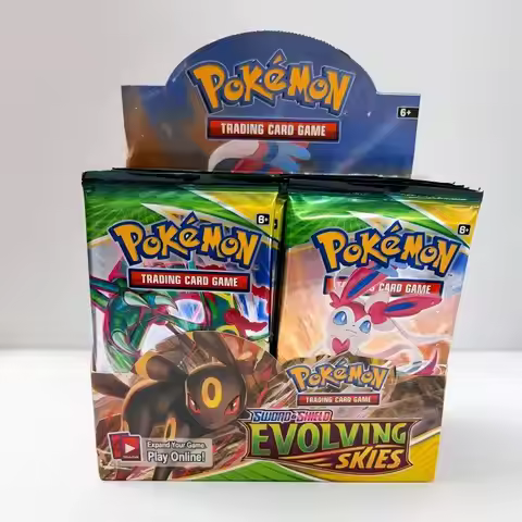Pokemon TCG Evolving Skies Fusion Strike Booster Pack English Version Collectible Game Cards Mystery