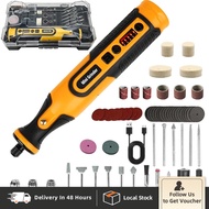 Cordless Rotary Tool Kit 58pcs Accessories 7.2V Cordless Drill Variable Speeds 1100mAh Battery LED R