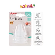 Pigeon Wide Neck Nipple Generation 3 SofTouch High Quality Blister of 2 Size S M L LLLL