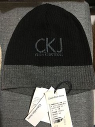 新品 店面購入 Calvin Klein CK 黑 灰 毛帽