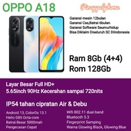 oppo a18 ram 8/128gb garansi resmi indonesia  - hitam