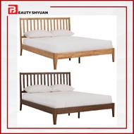 CLEVELAND Solid Wood Queen Bed Frame Queen Size Bed Frame Queen Bedframe Wooden Bed Frame Queen Wood Bed Frame Queen Katil Queen Kayu Katil Kayu Queen Katil Divan Queen Divan 双人床架