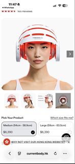 CurrentBody Skin LED Hair Growth Helmet 光療生髮帽