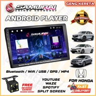 [HONDA] SAMURAIKATANA 4 Core Kereta Android Player 9 10 inch 2+64 RAM ROM Car Multimedia MP5 Split S