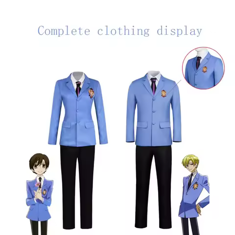 Ouran High School Host Club Cosplay Uniform Set, Anime School Outfit for Men & Women, Halloween Cost
