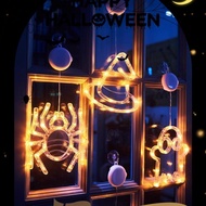 [Bgu] 2025 Halloween LED Sucker Lamp Window Hanging Pumpkin Ghost Witch Hat Eye Ball Spider Decor Fo