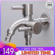 1in2 Out Faucet 304 Stainless Steel Two Way Faucet Valvet Bibcock Faucet Water Washer Tap Faucet