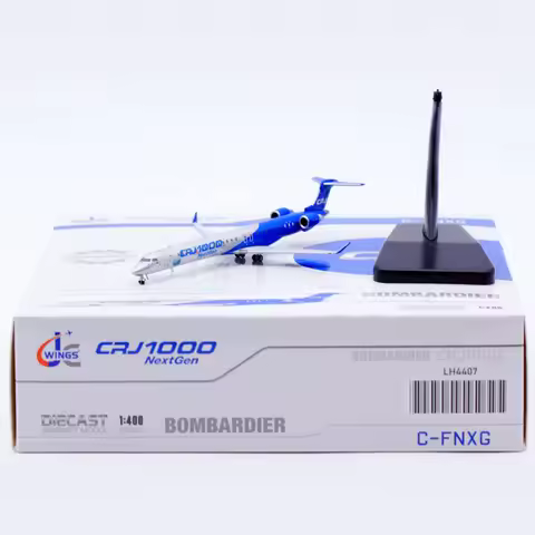 LH4407 Alloy Collectible Plane Gift JC Wings 1:400 Bombardier CRJ-1000 [House Color] Diecast Aircraf