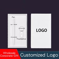 Wholesale Corporate Gift 16gb Thumb Drive Flash Drive Pen Gift Set Customized Logo Company Event Gift