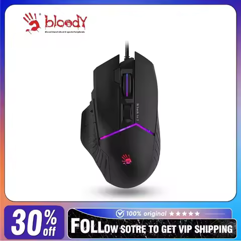 A4tech Bloody W95MAX Wired Mouse RGB 8 Programming Key Customized Pc Gamer Laptop Accessories Office