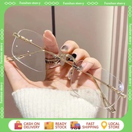 Anti Radiation Rimless Eyeglasses for Women Men Computer Eyewear Frameless Eyeglasses