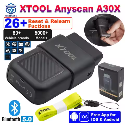 XTOOL A30X OBD2 Code Reader Anyscan A30X Bluetooth Car Diagnostic Tool 26+ Reset Relearn 5000+ Model