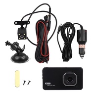 1080P HD Car Camera DVR 4 Inch Dash Cam Dual Lens Parking Monitor Dash Cam G-Sensor Loop Recording and Motion Detection