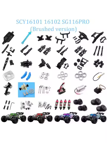 SCY 16101 16102 SG116PRO 50 km/h speed RC Automotive Parts Turning Shaft Gear Bearing Pull Rod Steer
