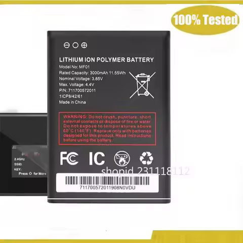 Original 3000mAh 3.85V For AT&T Turbo Hotspot 2 (CT2MHS01) MF01 1ICP8/42/61