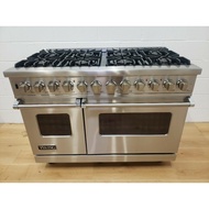 viking professional  48"range dual fuel open gas burners griddle