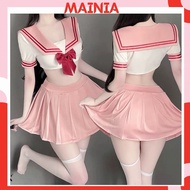 Student Cosplay Pink Pleated Skirt Set 8787 MAINIA STORE