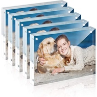 5x7 Inch Acrylic Picture Frame 10+10MM Thickness Double Sided Acrylic Picture Frames Set with Microf