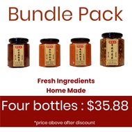 Dried Shrimp Chilli 180ml/Sambal Belacan Chilli 180ml/Chicken Rice Chilli 180ml/Fried Shallots 280ml