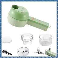 (FTQN) 5 in 1 Electric Vegetable Cutter Set Portable Rechargeable Chopper Machine for PepperGarlic&a