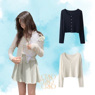 [CHERRYKOKO] CRKO Bona Eyelet Summer Cardigan Lightweight Casual Feminine Loose Fit Women Daily 2 Co