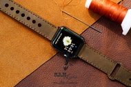 Dây Da Đồng Hồ Apple Watch AW Da Bò Nâu Đất Form Dây Zin RAM Leather V1 42mm+44mm