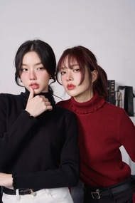 KNS19 Turtleneck Knitting เสื้อไหมพรมคอเต่า ผ้านุ่ม ทอหนา