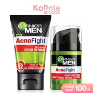 Garnier Men Set 2 Items Acno Fight Foam 100ml + Serum 40ml