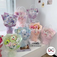 【READY STOCK】Cute Plushie Cartoon Flower Bouquet Lotso Duck Hello Kitty Mermaid Monster Loopy Gradua