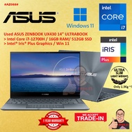 #AZ088 USED ASUS ZENBOOK UX5401ZA Performance Ultrabook intel i7-12700H 16GB 512GB SSD intel IRIS Gr