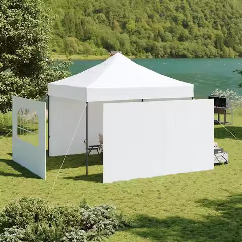 Aoxun 3 x 3m Pop-Up Gazebo Waterproof Heavy-Duty Canopy Tent with Sidewalls, UV Protection, Roller B