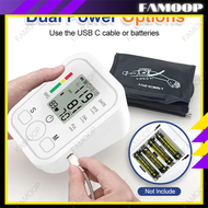 FAMOOP Original Blood Pressure Monitor Rechargeable Digital Arm Type Meter Accurate Large Display He