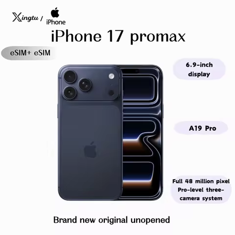 Original New Apple iPhone 17 Pro Max Flagship Smartphone, Dual eSIM, 6.9-inch 120Hz Display, A19 Pro