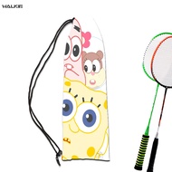 WALKIE Kawaii Sanrio Cute Kuromi Pachaco Portable Badminton Racket Bag Tennis Racket Protection Drawstring Bags Fashion Velvet Storage Bag Case Outdoor Sport Accessories