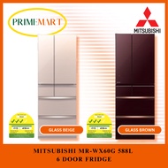 MITSUBISHI MR-WX60G 588L 6 DOOR FRIDGE (3 TICKS) + 1 YEAR WARRANTY *INSTALLATION & DISPOSAL