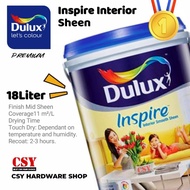 Dulux Inspire Interior Paint smooth sheen 18Liter / Cat Dalam rumah sikit kilat