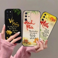 Samsung S20 Ultra case with calligraphy meaning peace of mind, fortune, parents