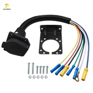 7 Way RV Trailer Light Connector Socket 7 Prongs Electrical Truck End Wiring Harness Vehicle Side El
