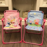 Children's Backrest Chair and Small Bench Portable Outdoor Cartoon Seat Folding Stool Frozen Folding