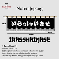 Japanese curtain noren fabric IRASSHAIMASE 160X45 cm
