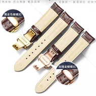 HIGH QUALITY ADAPTATION LEATHER STRAP FOR ROLEX DAY-DATE SERIES WATCH BAND GREEN WATER GHOST WATCH BRACELET 20MM 21MM 22MM DOUBLE PRESS BUTTERFLY CLASP WITH LOGO