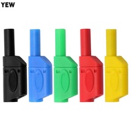 YEW Banana Plug, Stackable 4MM Banana Plug Connector, Safety Black Red Banana Plug Wire Solder Insul