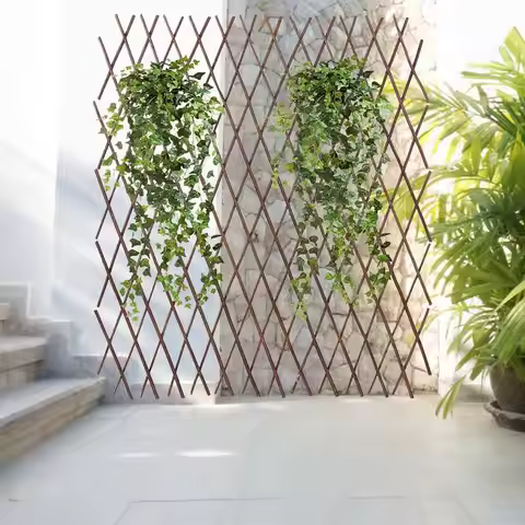 Garden Trellis Expanding Retractable Wooden Fence Plant Support Climbing Lattice Outdoor Decorations