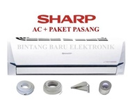 Pemasangan Dki Ac Inverter Plasmacluster Sharp 1 5 Pk Ah-Xp13Why R32