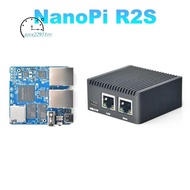 NanoPi R2S Router RK3328 1GB DDR4 RAM with CNC Metal Case Mini Router Dual Gigabit Port SBC OpenWrt System